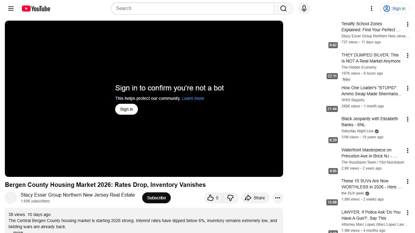 Bergen County Housing Market 2026: Rates Drop, Inventory Vanishes - YouTube